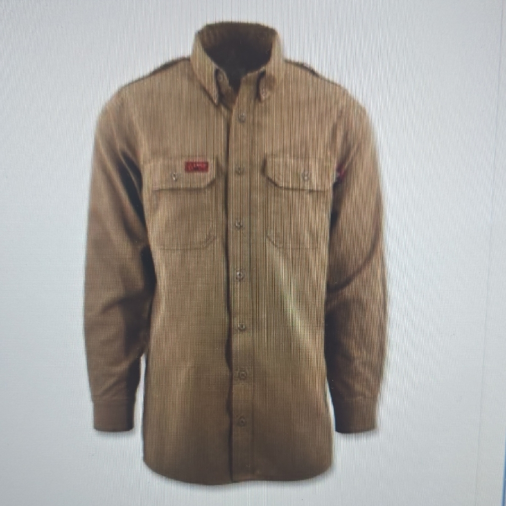 Brown Long Sleeve Button-Up Shirt